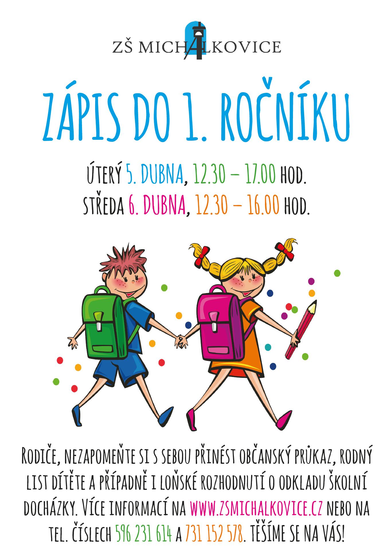 Zápis do 1. tříd ZŠ