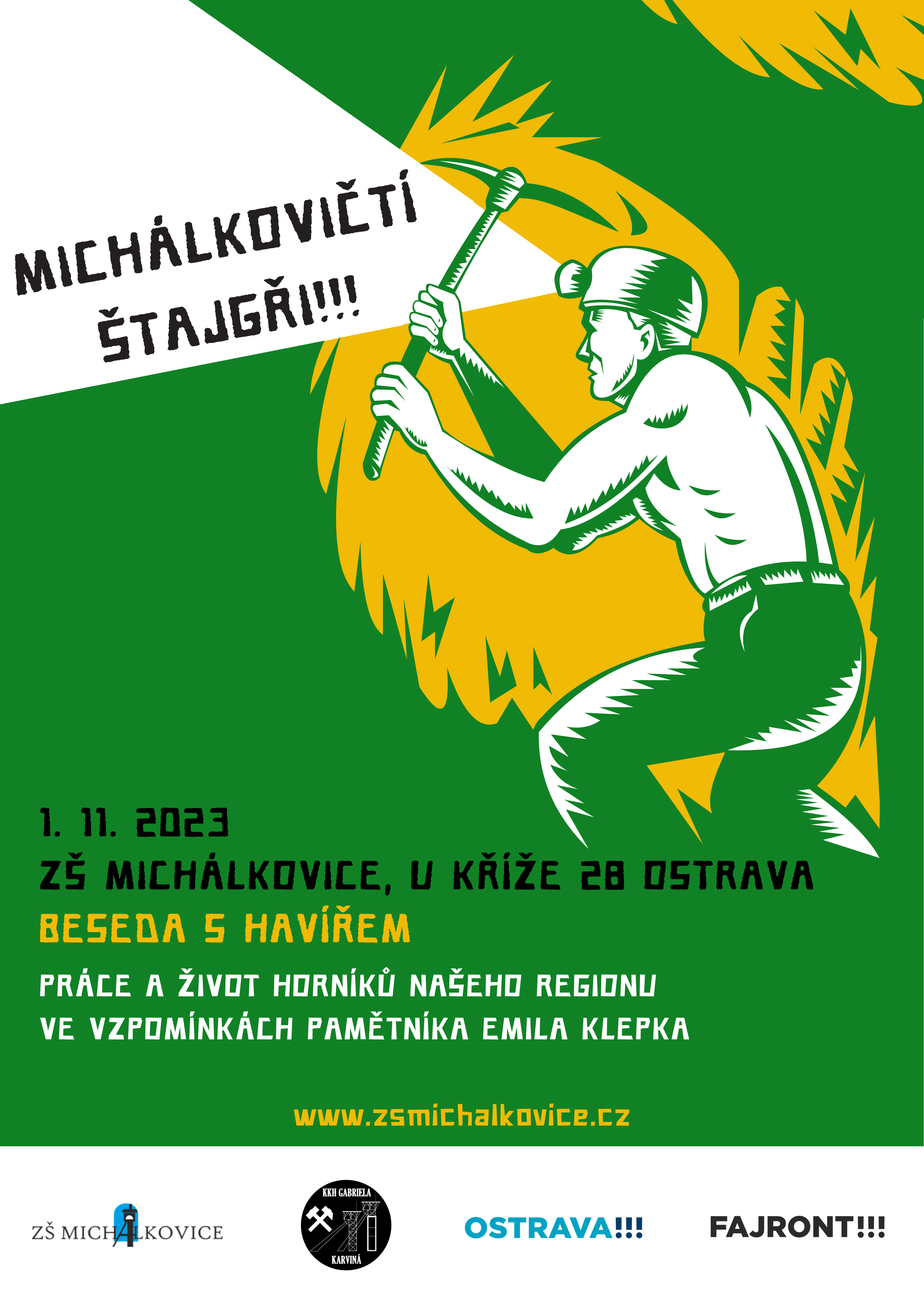 Beseda deváťáků s bývalým havířem